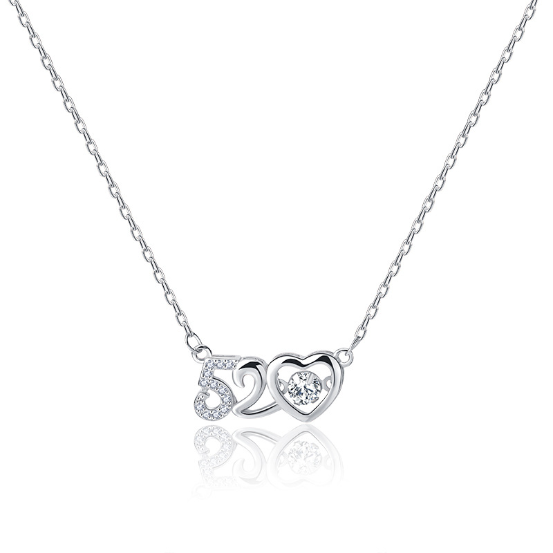 A high-quality imitation D-color moissanite four-leaf clover female pendant with eight hearts and eight arrows from a live-streaming product by a popular influencer on Kuaishou and Douyin pic 6