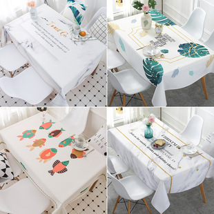 桌布防水防烫茶几垫北欧长方形印花餐桌布台布ins风盖布详情29