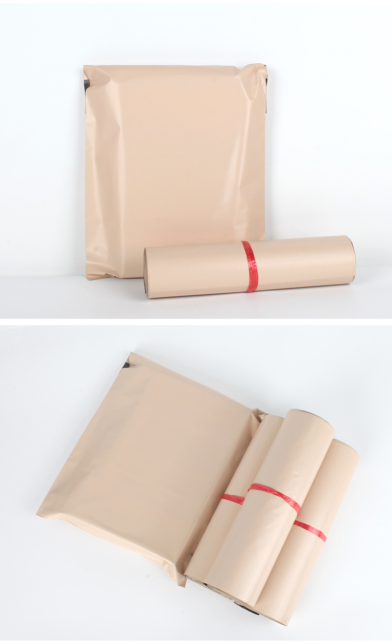 Apricot-colored express delivery bags, brand new material thickened packaging bags, pink e-commerce express delivery packaging bags, self-adhesive bags, custom waterproof bags pic 7