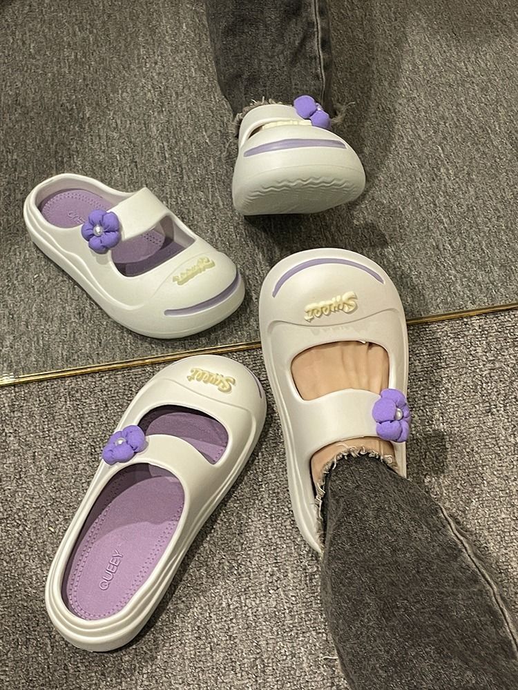 开口笑半包半拖鞋女士2023夏季新款时尚百搭可爱学生厚底凉拖鞋女详情31