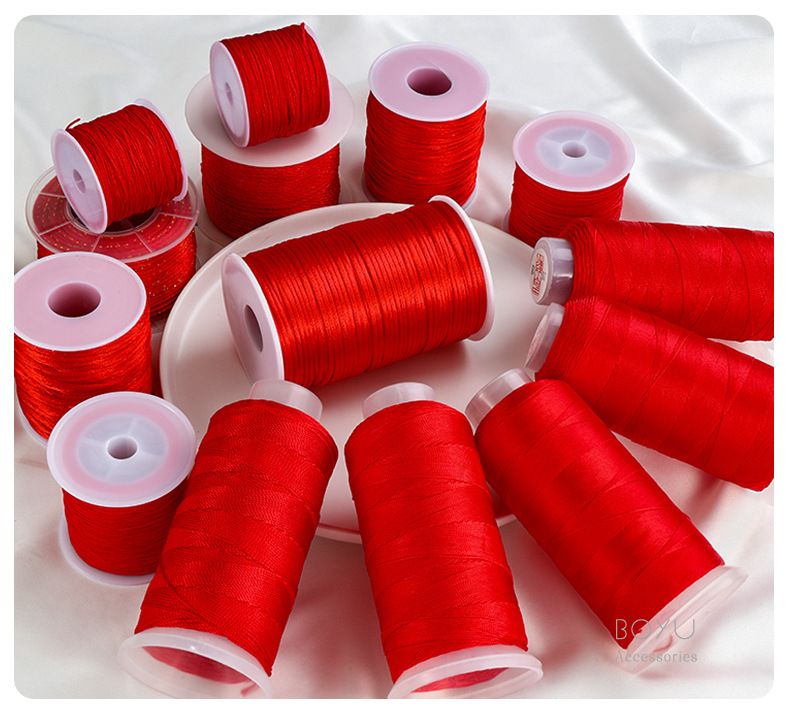 Wholesale red rope bracelets, jade thread hand-woven bracelets, diy woven ropes, red ropes, red thread ropes, red woven rope threads pic 6