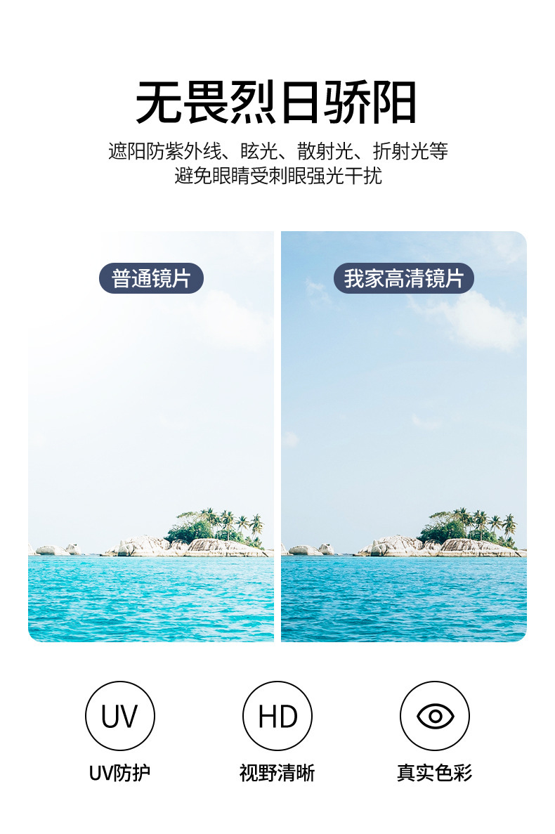 2024磁吸套镜太阳镜三合一超轻夜视太阳眼镜夹片开车墨镜近视眼镜详情2