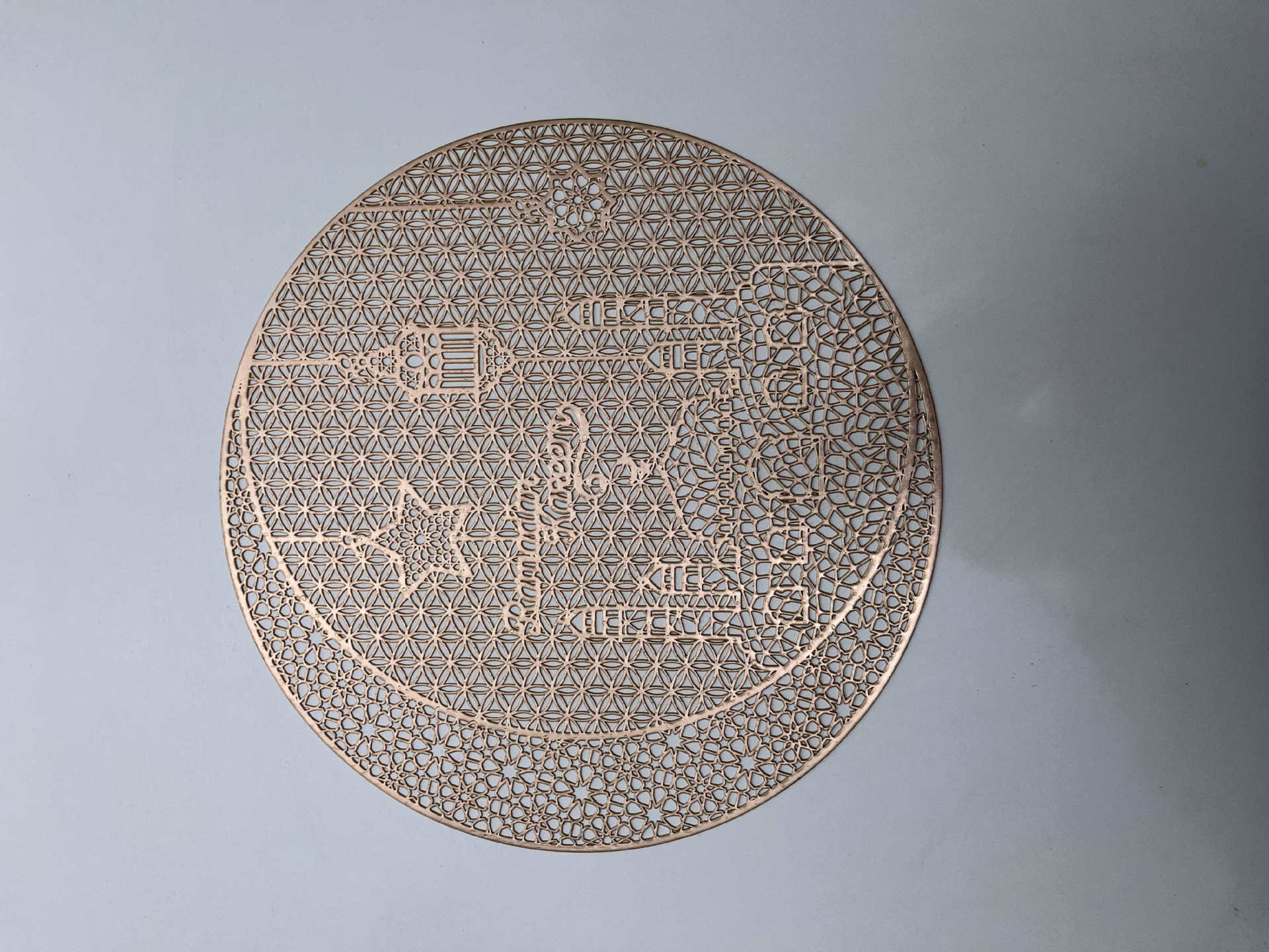 镂空pvc圆形西餐垫 家用餐桌装饰餐垫防烫隔热垫防滑餐具垫餐桌垫详情14