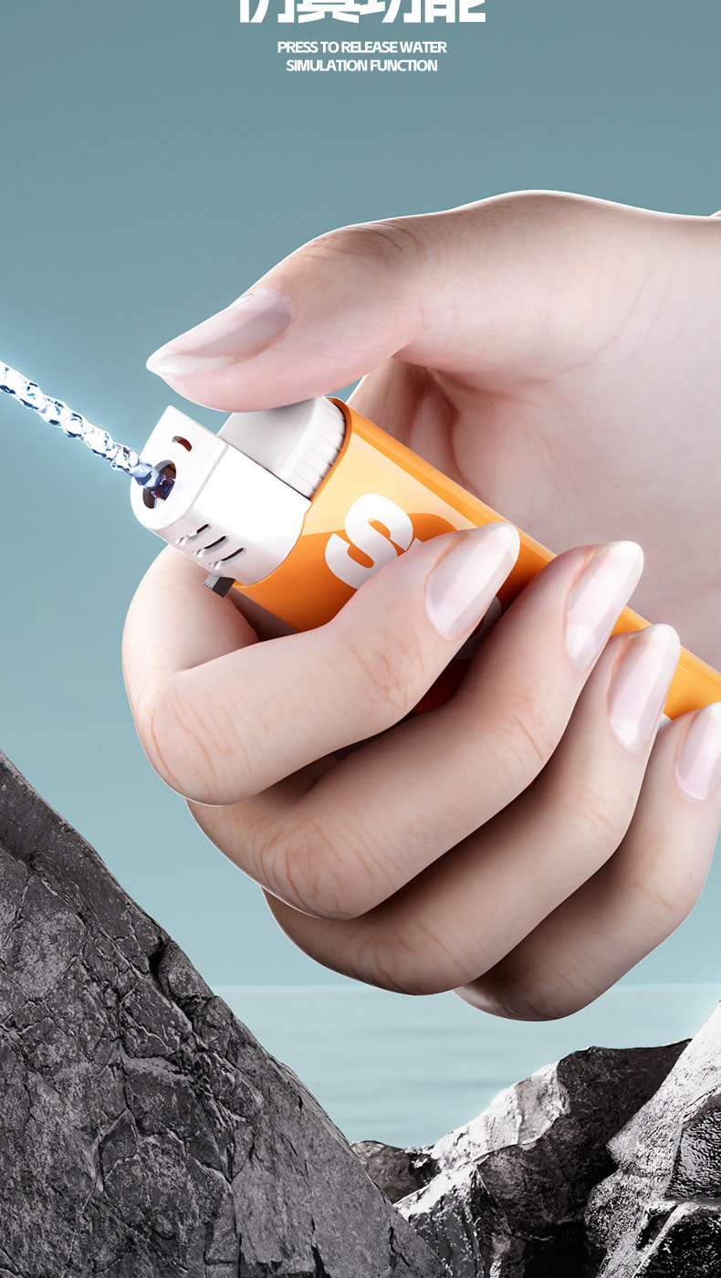 厂家直销打火机水枪玩具喷水打火机整蛊好玩的网红玩具抖音同款详情4