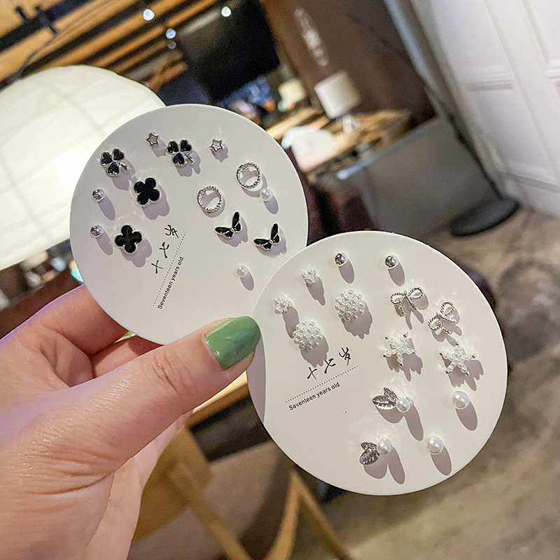 Exquisite and compact one-week stud set of earrings, 2023 new trendy and simple S925 earrings for women pic 55