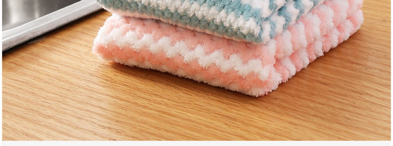 不沾油不掉毛抹布吸水洗碗布厨房清洁布小毛巾加厚擦桌擦碗百洁布详情2