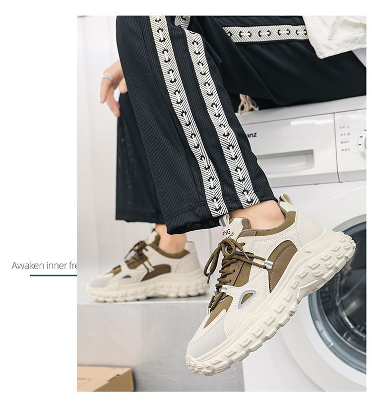 厚底时尚运动鞋夏季新款网红港风透气休闲男鞋工作防滑耐磨老爹鞋详情14