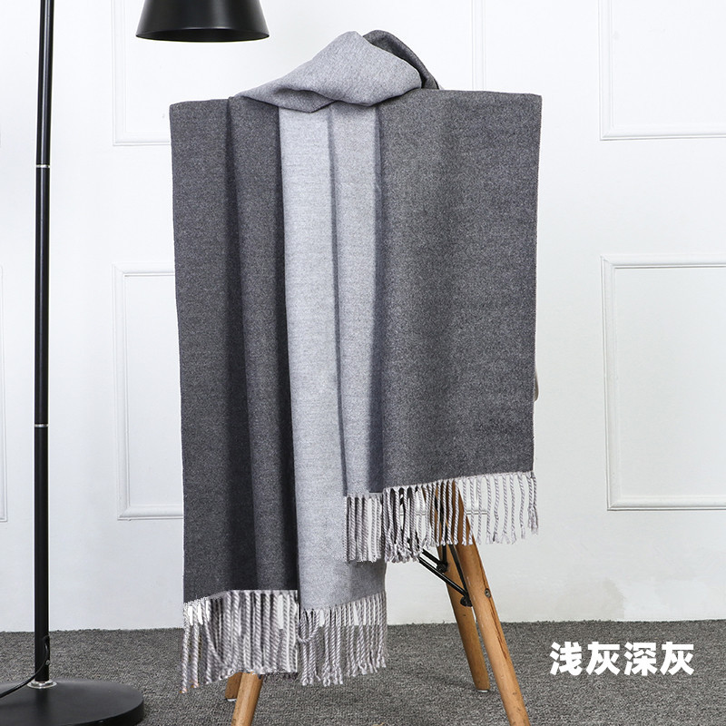 Double-sided scarf for women in autumn and winter 2023, thickened and warm shawl, cashmere scarf for men in winter, wool scarf pic 32