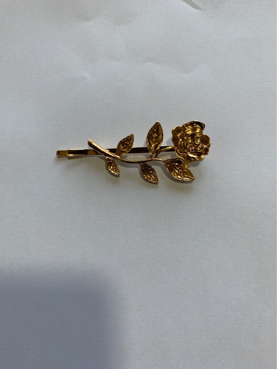 Fashionable hairpin, Gothic, European and American style, golden rose one-line fringe, seaside clip, high street retro artistic style letter hair accessory pic 6