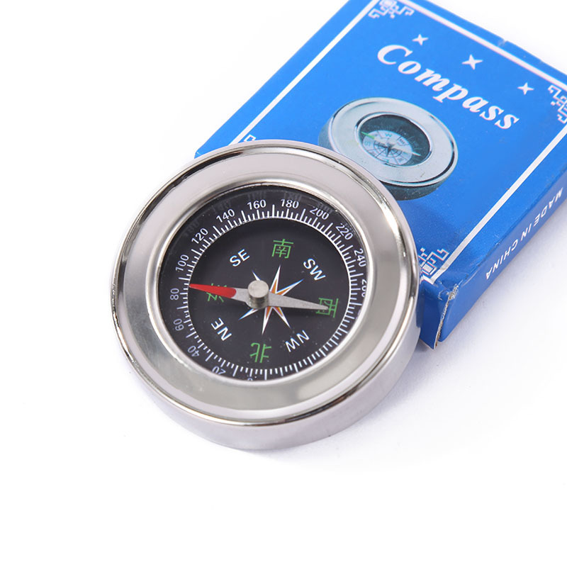 Stainless steel disc luminous compass, portable compass for outdoor camping and travel, Chinese student teaching supplies pic 4