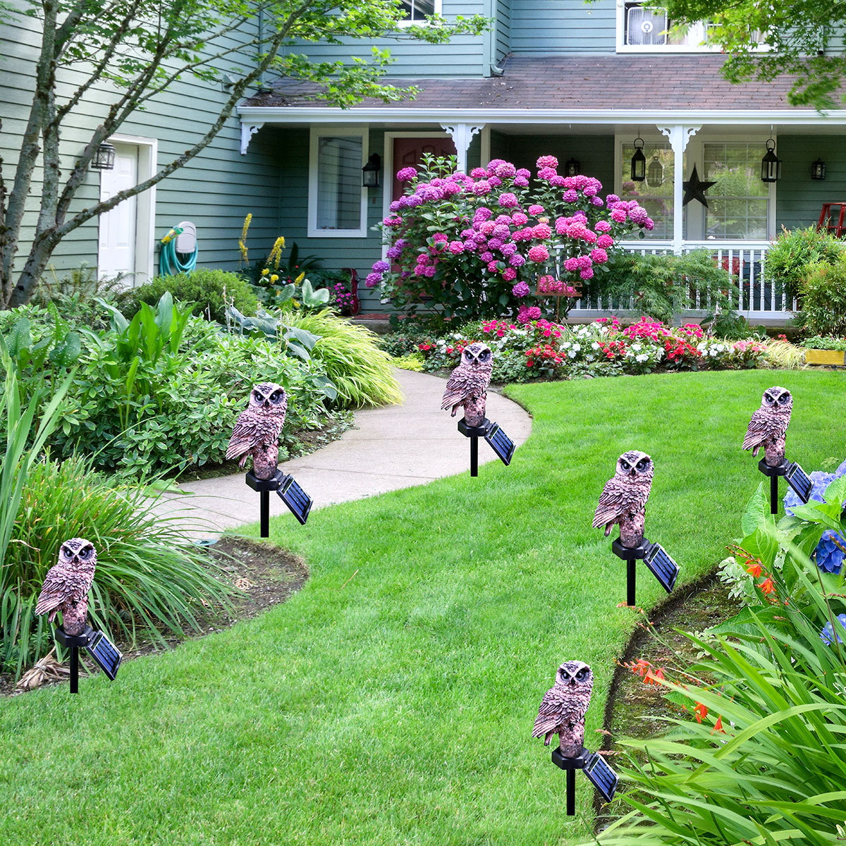 Factory direct sales of garden lights, LED solar owl lights, outdoor courtyard, square, lawn lighting and ground socket lights pic 1