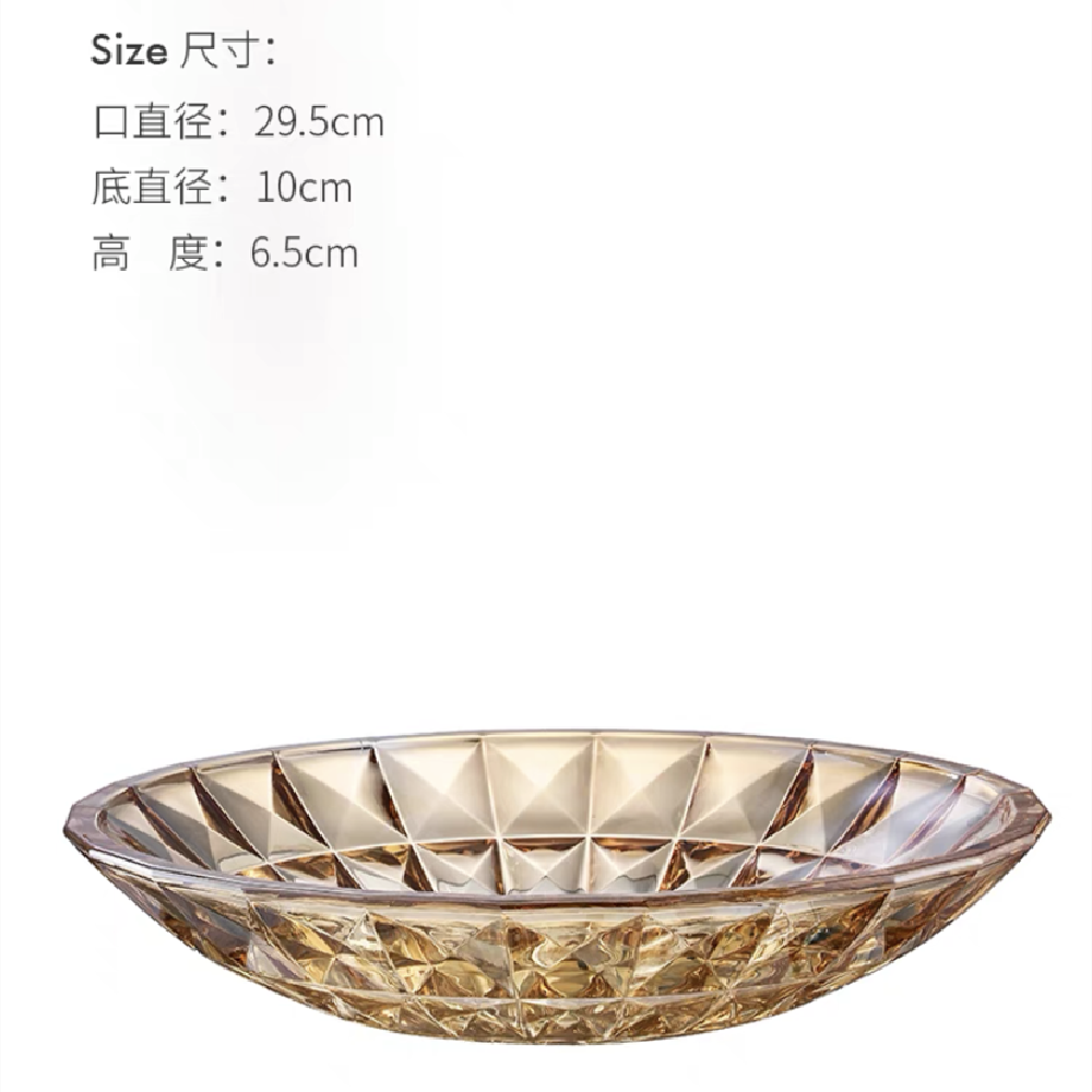 宇行玻璃水晶玻璃果盘米饭碗沙拉甜品碗透明碗圆形碗凉菜小吃水果酒吧果斗详情22