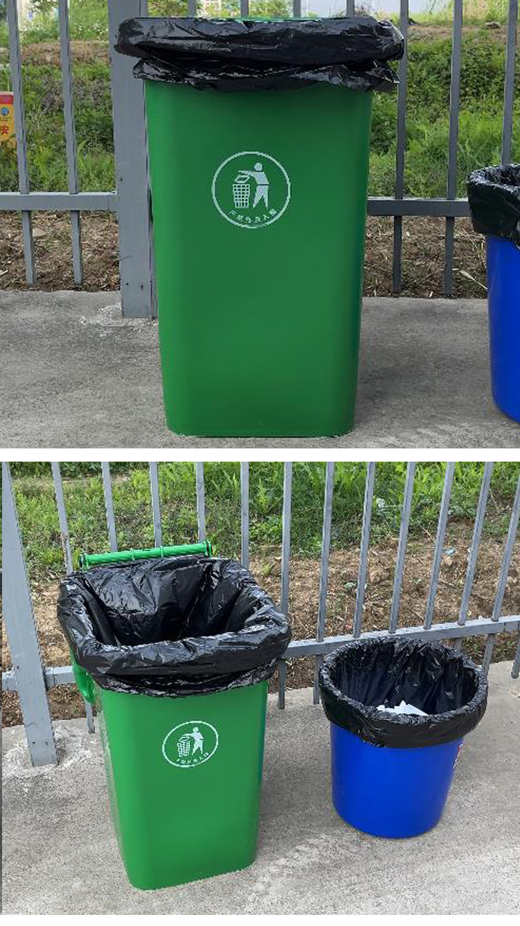 黑色大号垃圾袋酒店工厂物业商场环卫园林学校平口式一次性塑料袋详情14