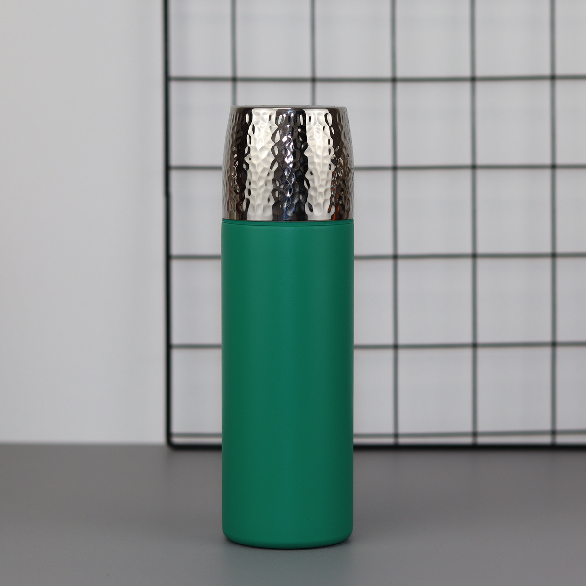 跨境内销礼品休闲焖茶保温杯锤纹钢盖水杯子弹头时尚ins学生水杯详情21