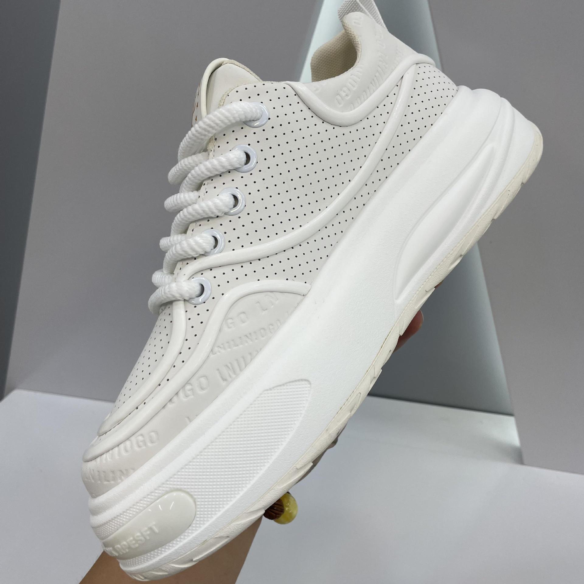 秋季新款男鞋系带低帮跑步鞋潮流鞋子增高印花时尚透气老爹鞋软底详情10