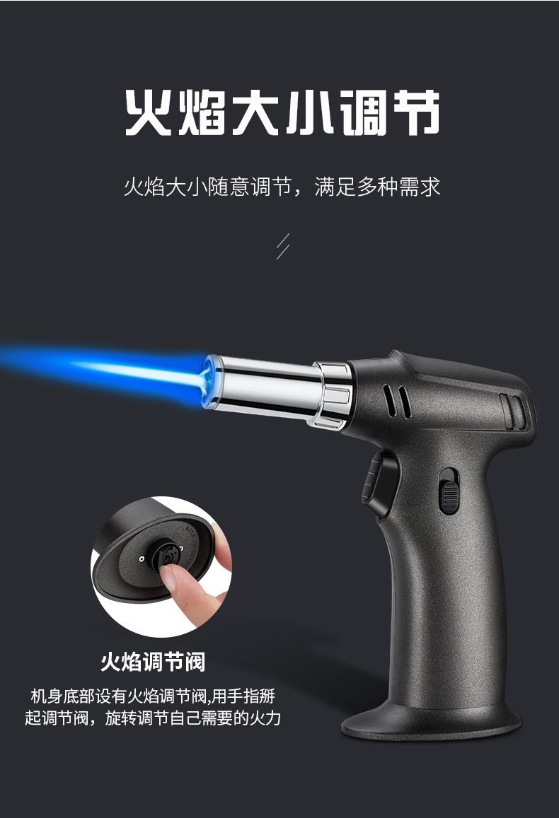 Wholesale cigar-specific moxibustion lighters, windproof direct spray household igniters, cooking spray guns pic 22