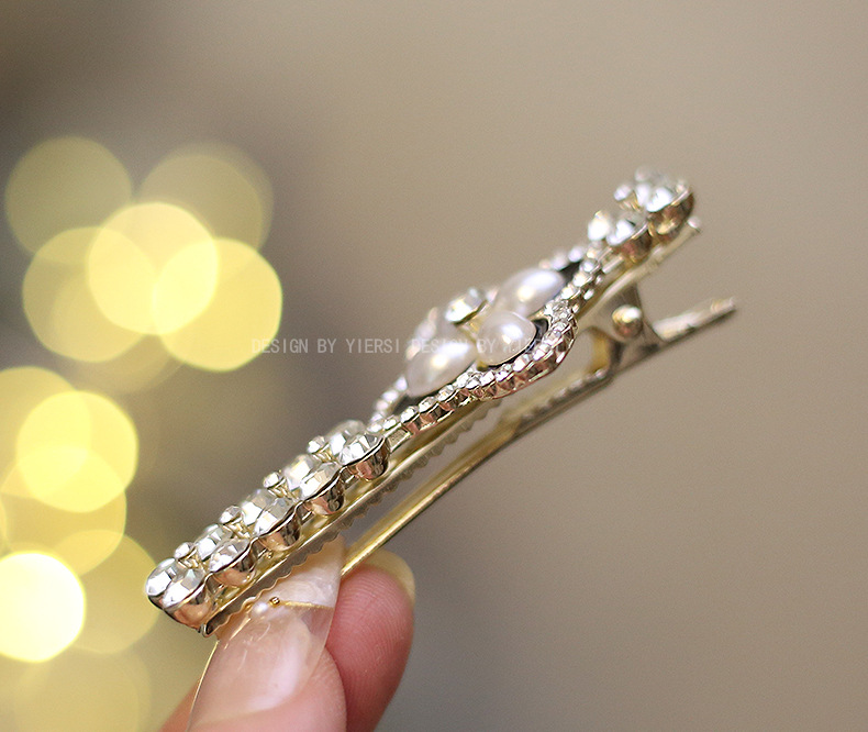 小香风水钻刘海夹前额发夹女侧边小夹子边夹女头饰发卡鸭嘴一字夹详情23