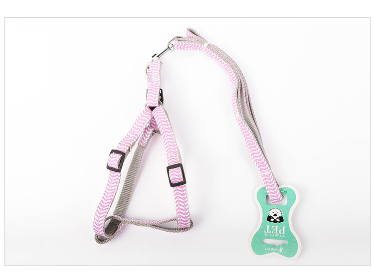 Pet supplies, pet supplies, dog leashes, chest straps, fine striped printed dog leashes, dog leashes, adjustable pet dog leashes pic 8