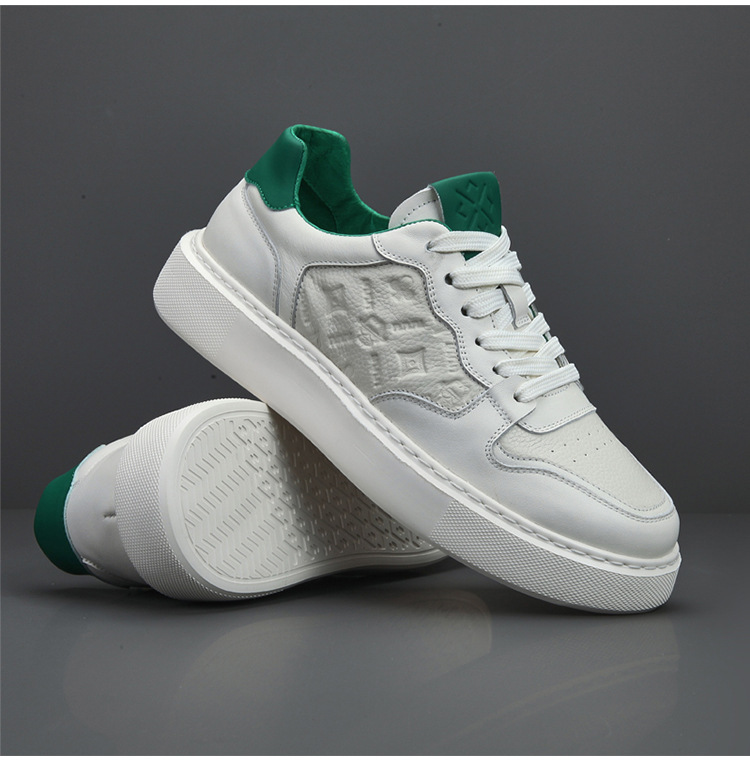 真皮板鞋男款夏季透气高级感百搭休闲男鞋头层牛皮空军男士小白鞋详情32