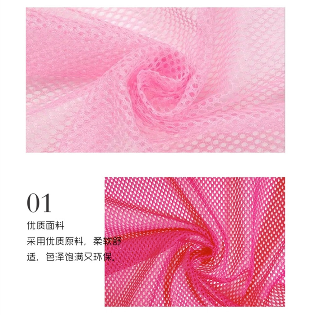 In-stock polyester hexagonal mesh fabric C003, three-hole and small-mesh lining fabric for luggage, handbags, sportswear and school uniforms pic 4