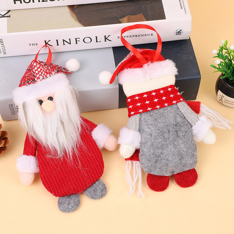 Christmas decorative fabric pendants, Santa Claus snowman reindeer Christmas doll pendants, Christmas tree pic 11