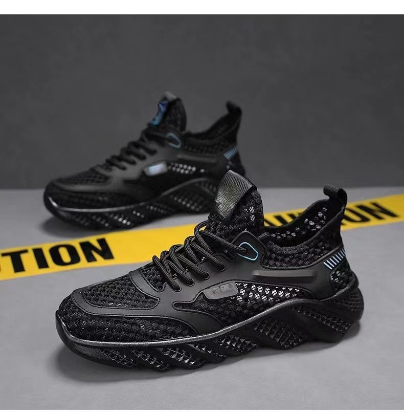 网面时尚登山鞋2024新款夏季轻薄休闲鞋大网眼镂空透气速干运动鞋详情8