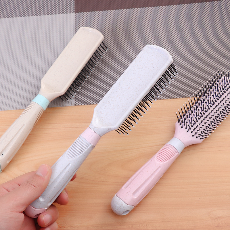 Factory direct supply of new simple style curling combs with wheat straw and anti-tangling hairdressing combs wholesale pic 30