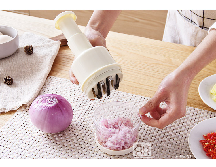 Hand-pressed patting knife, multi-functional stainless steel manual vegetable shredder, household garlic mixer, kitchen vegetable cutter pic 7