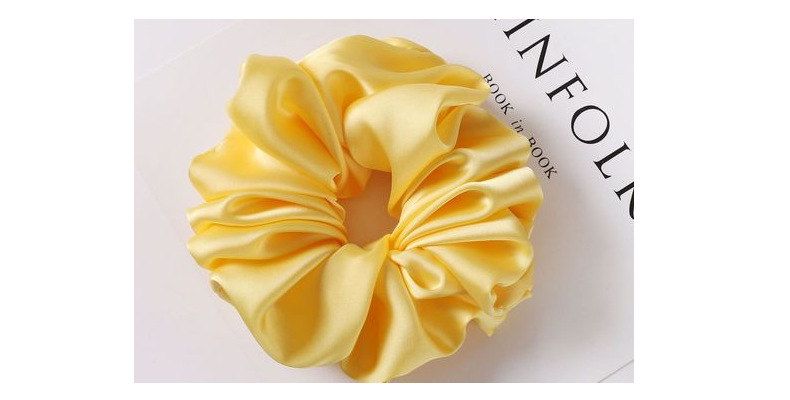 Wholesale French satin large intestine hair band, Korean style ins solid color fabric high-end hair accessory, extra-large pig large intestine hair band pic 14