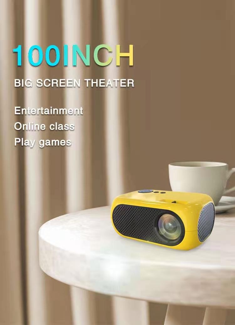 The M24 yg300 projector is a portable home projector that supports both Wi-Fi and mobile phone screens pic 1