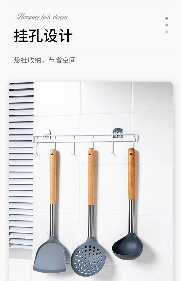 家用硅胶锅铲不粘锅专用炒菜铲子不伤锅食品级耐高温汤勺厨具套装详情25