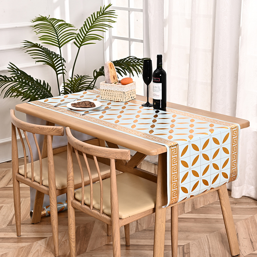 Amazon tea setting, waterproof table flag, long tablecloth, coffee table fabric, solid wood tea table, fabric dining table decoration wholesale pic 9