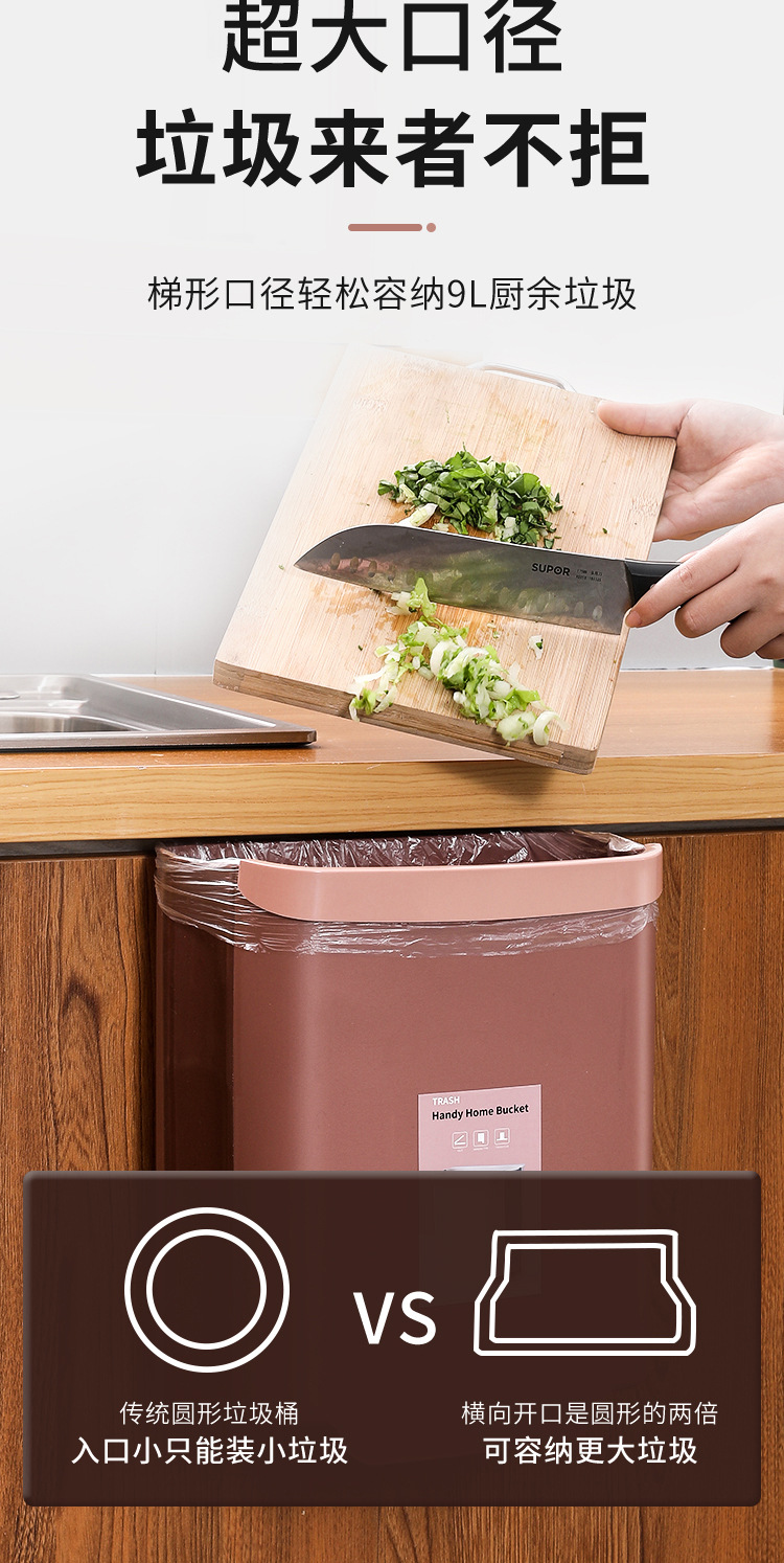 Household folding garbage bins, wall-mounted, classified storage, toilet, bathroom, vehicle-mounted trash cans, kitchen trash cans pic 8