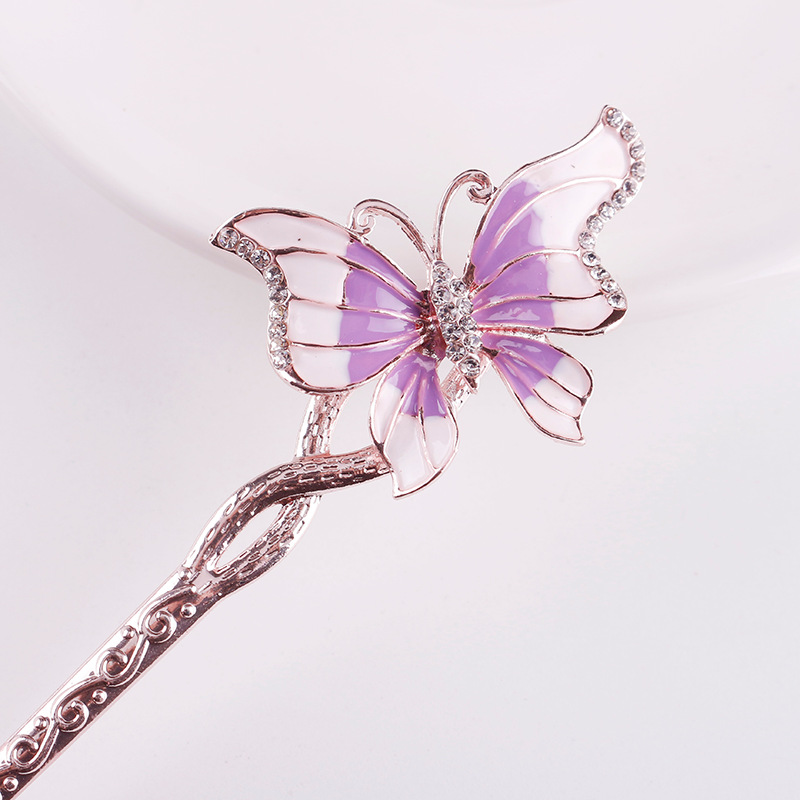 New floral tassel step hairpins, retro and elegant style hair hairpins, ancient-style Hanfu cheongsam hair accessories for women wholesale pic 17