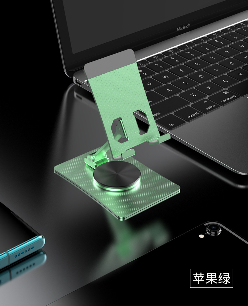 360度折叠旋转金属铝合金支架桌面支架懒人便携手机支架平板支架详情23