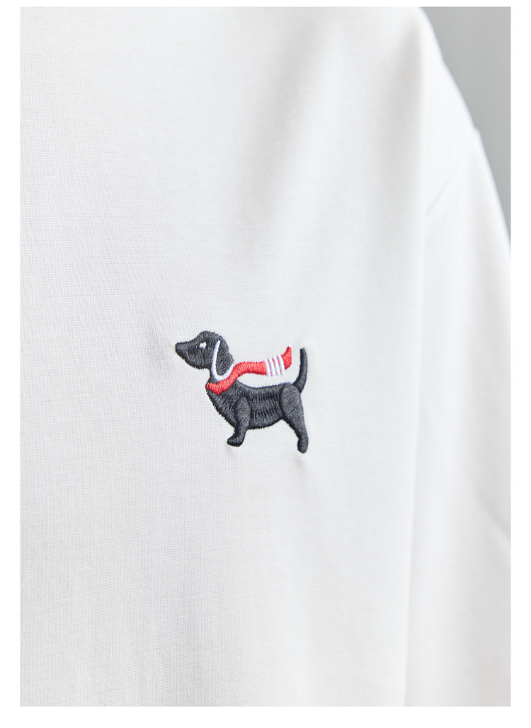 速干冰丝棉 圆领丝光刺绣凉感短袖t恤男2024夏季新款潮半袖体恤衫详情25