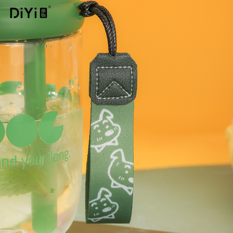 帝怡松果随手杯 吸管饮水口便携提绳 450ml PC材质 春夏新款 批发详情8