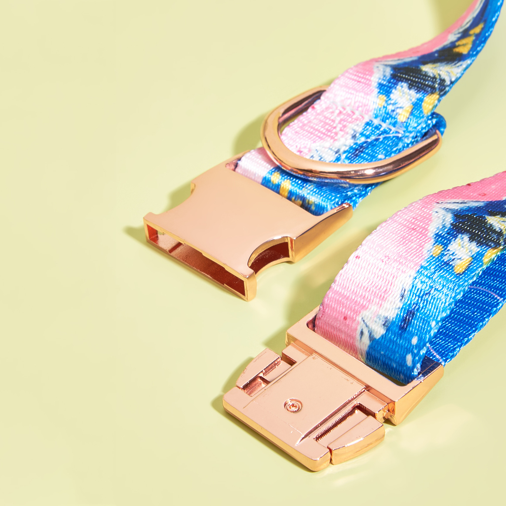 MIDI Cross-border New pet medium and large-sized dog imitation nylon printing factory wholesale adjustable and etchable alloy buckle dog collar pet supplies Pet collar buckle metal pic 8