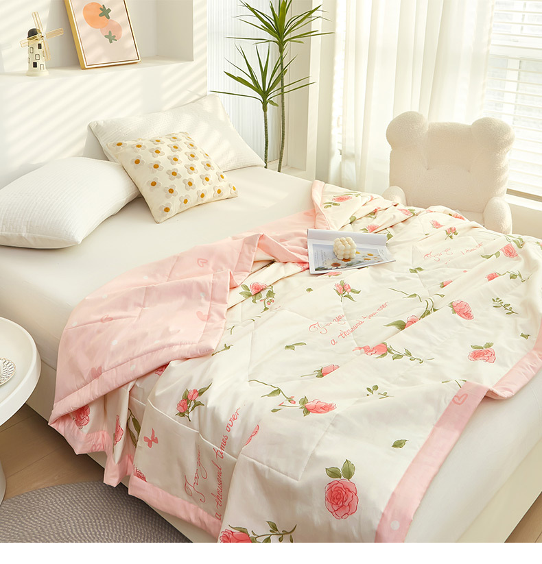 2024新款A类亲肤小清新纯棉夏被空调被批发夏凉被子全棉被芯批发详情26