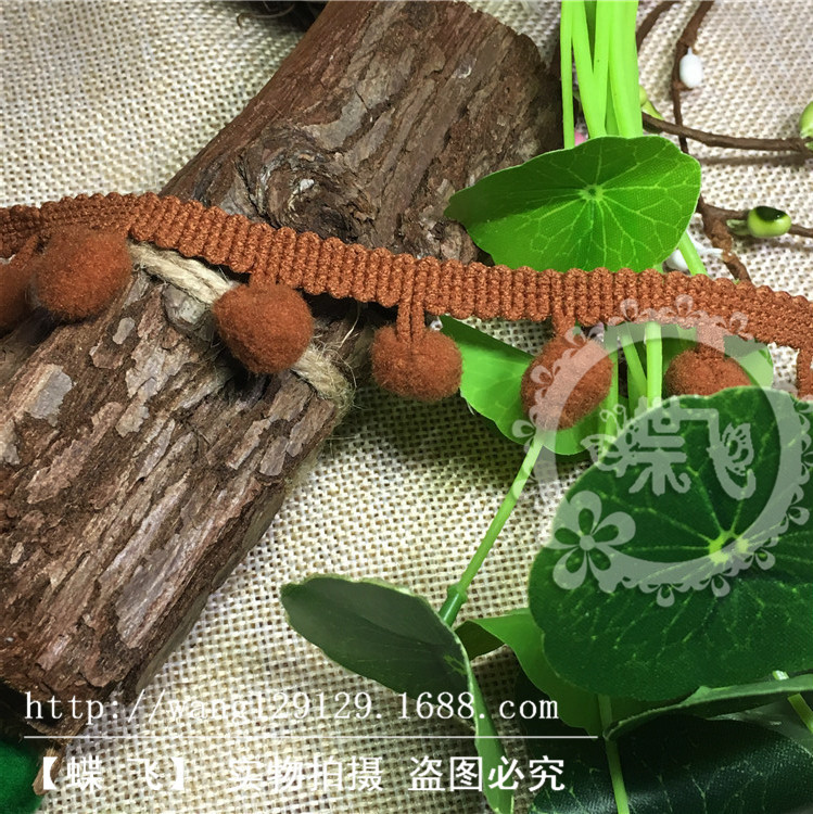 35个色现货供应1.3cm中直角毛球花边服装辅料三角球DIY手工花边辅料毛球详情51