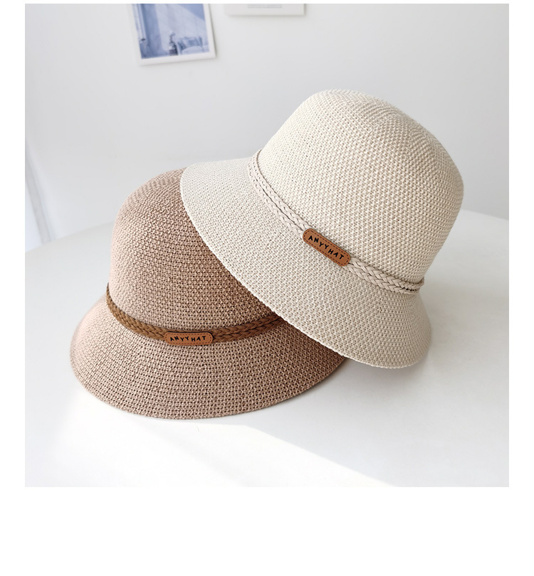 麻花装饰透气渔夫帽子女春夏天百搭遮阳盆帽日系休闲旅游圆顶礼帽详情14
