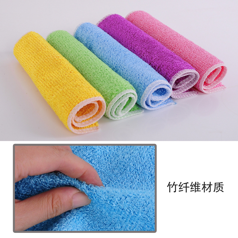 Fabricante al por mayor paño de lavavajillas de fibra de bambú perezoso limpieza doméstica toalla de lavavajillas absorbente baxter ropa de cocina pic 10