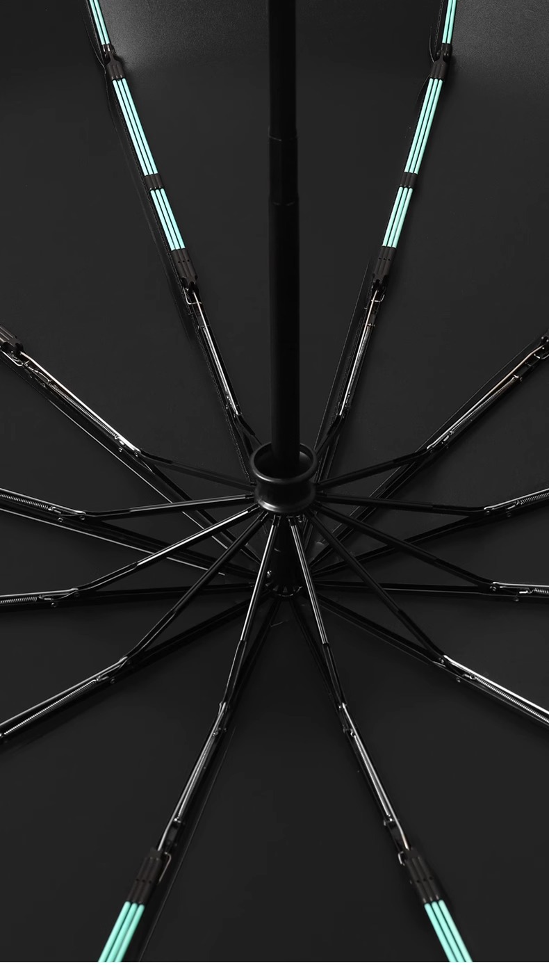 Customized all-weather folding automatic umbrellas, double large windproof umbrellas wholesale, black rubber sun protection and sunshade all-weather umbrellas pic 12