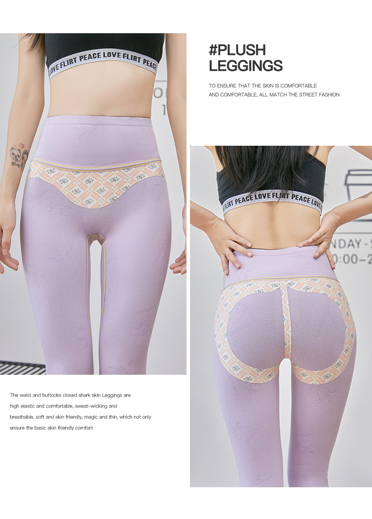 2022 Autumn/Winter new style fleece and thickened cationic fleece high-waisted Barbie pants, yoga pants, leggings for women pic 22