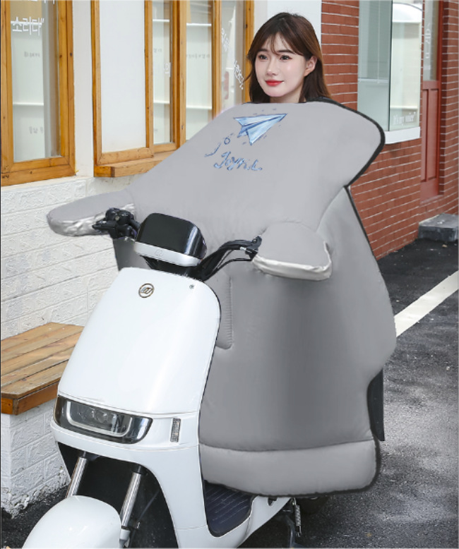 电动车挡风被亲子款冬季加厚防风罩摩托车通用挡风被护腿护肩罩详情12