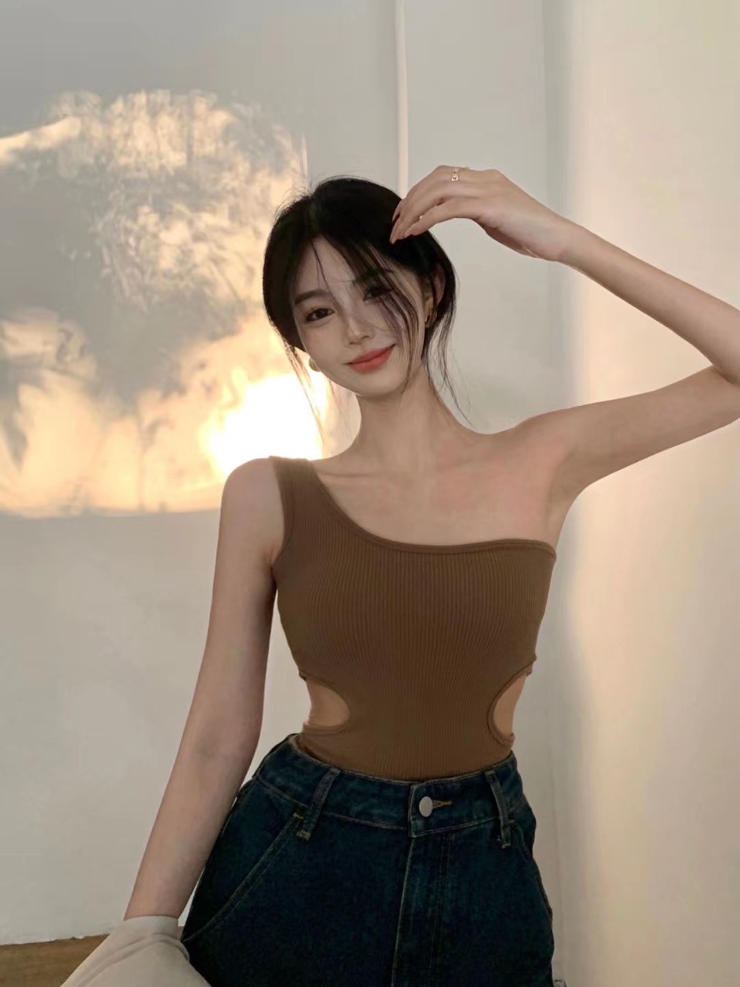 2021新款性感辣妹无痕斜肩抹胸一体固定杯百搭打底外穿裹胸美背女详情29