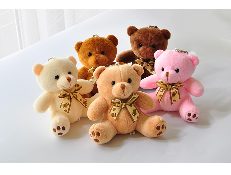 糖果色小泰迪熊毛绒玩具10cm礼品创意礼物娃娃机毛绒公仔详情12