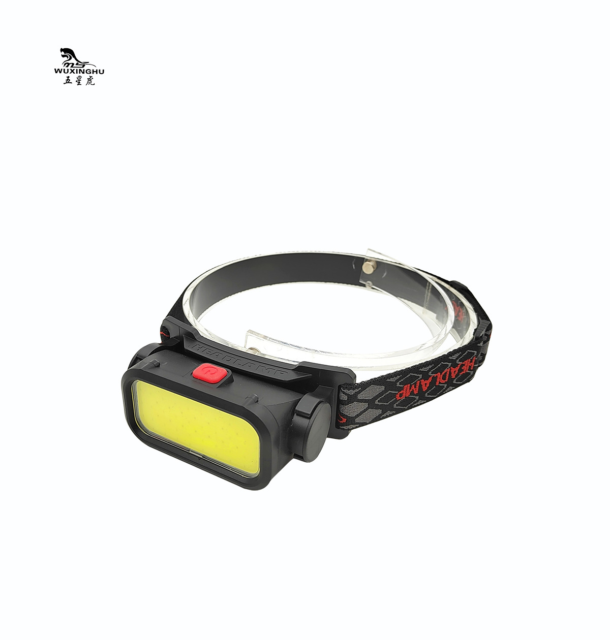 Cross-border bestseller COB+LED dual-light source lamp, USB charging red and white light charging headlamp, night running and fishing headlamp pic 11