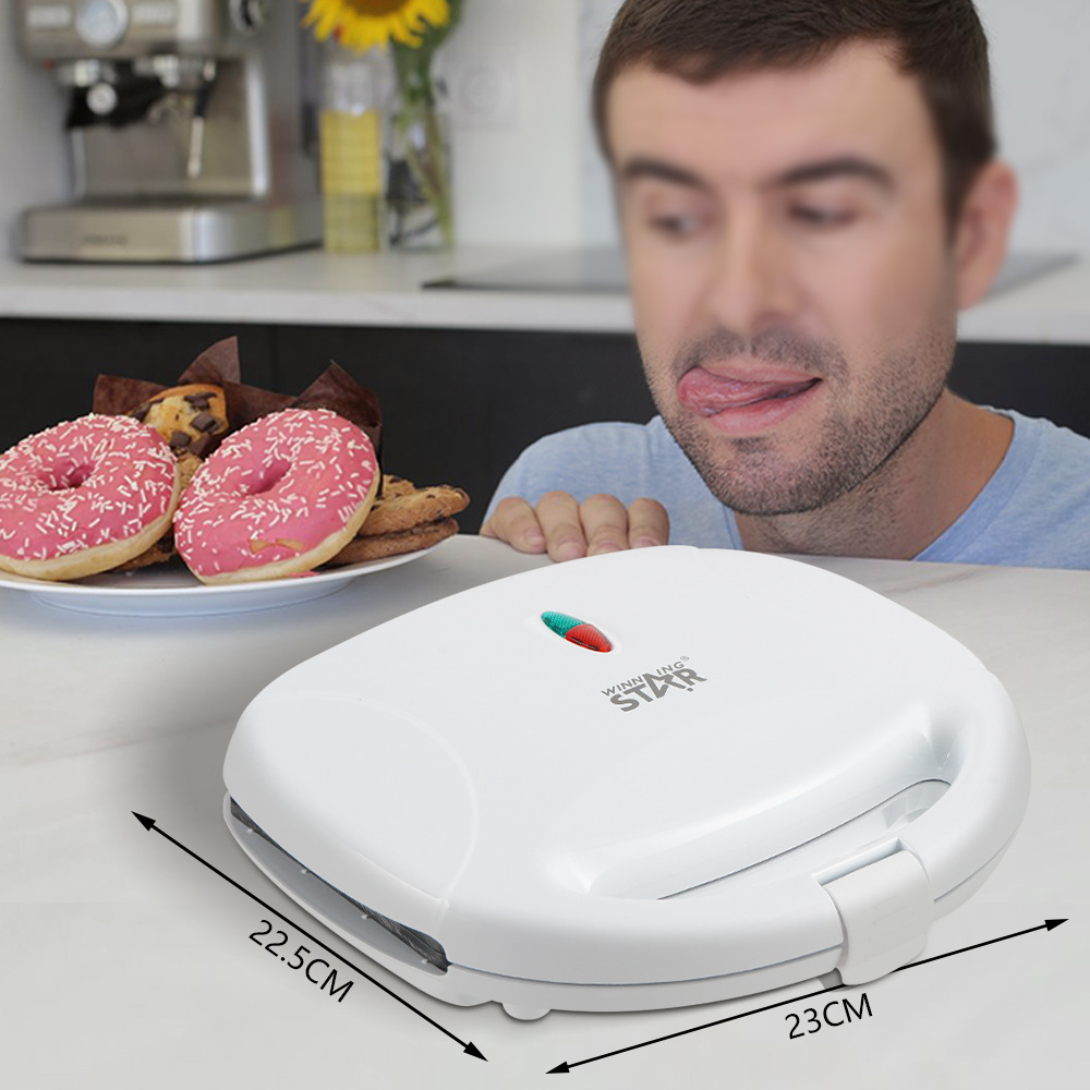 winning star multi-functional sandwich maker, toaster, baking breakfast maker and doughnut maker for both British and European standards pic 3