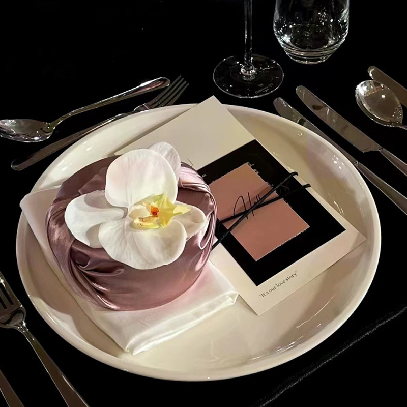 大圆形牛皮纸盒小红书伴手礼盒INS饼干盒风吕敷DIY烘培包装圣诞节详情19